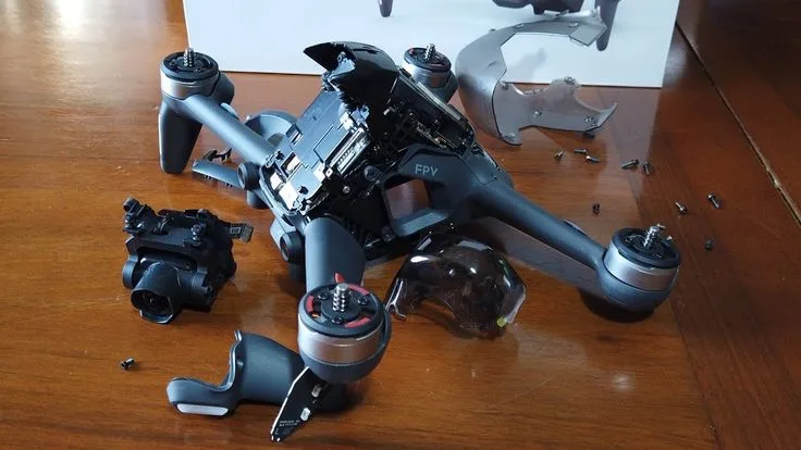 Corrupted drone video