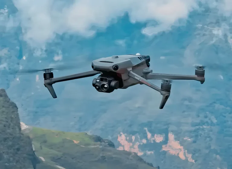 Drone flyover shot
